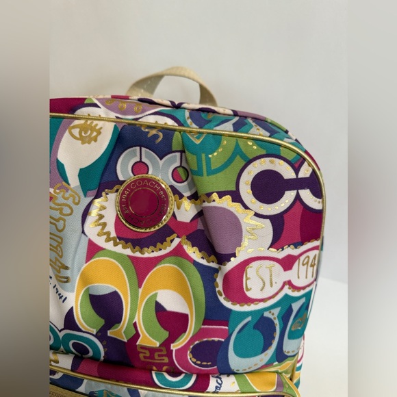 Coach Multicolor Patterned Backpack - Picture 5 of 16